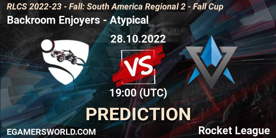 Prognoza Backroom Enjoyers - Atypical. 28.10.2022 at 19:00, Rocket League, RLCS 2022-23 - Fall: South America Regional 2 - Fall Cup