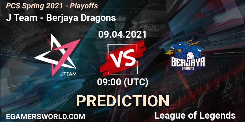 Prognoza J Team - Berjaya Dragons. 09.04.2021 at 09:00, LoL, PCS Spring 2021 - Playoffs