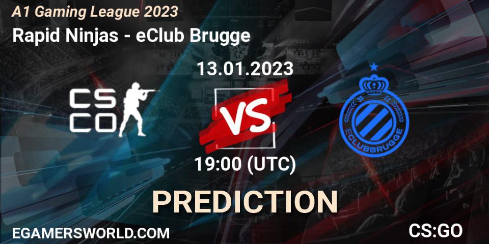 Prognoza Rapid Ninjas - eClub Brugge. 13.01.2023 at 19:00, Counter-Strike (CS2), A1 Gaming League 2023