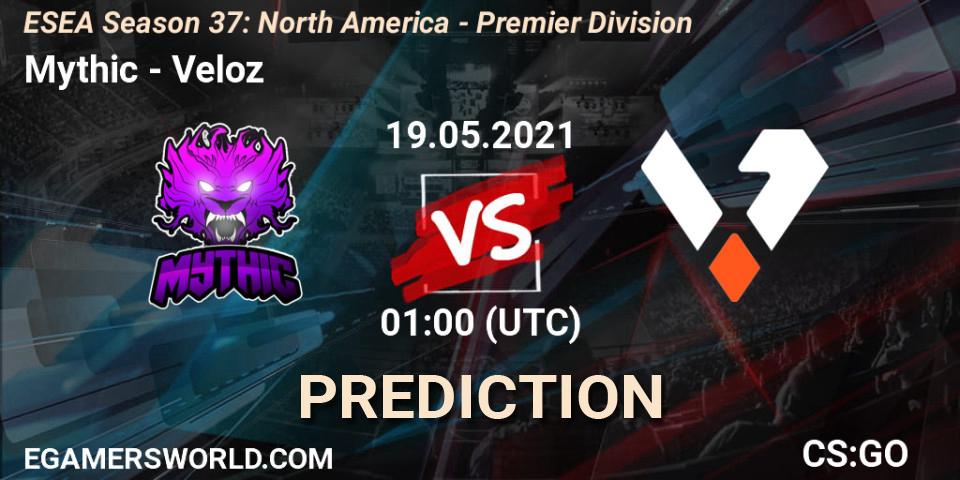 Prognoza Mythic - Veloz. 19.05.2021 at 01:00, Counter-Strike (CS2), ESEA Season 37: North America - Premier Division