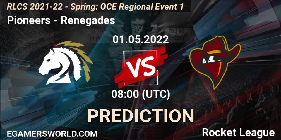 Prognoza Pioneers - Renegades. 01.05.2022 at 08:00, Rocket League, RLCS 2021-22 - Spring: OCE Regional Event 1