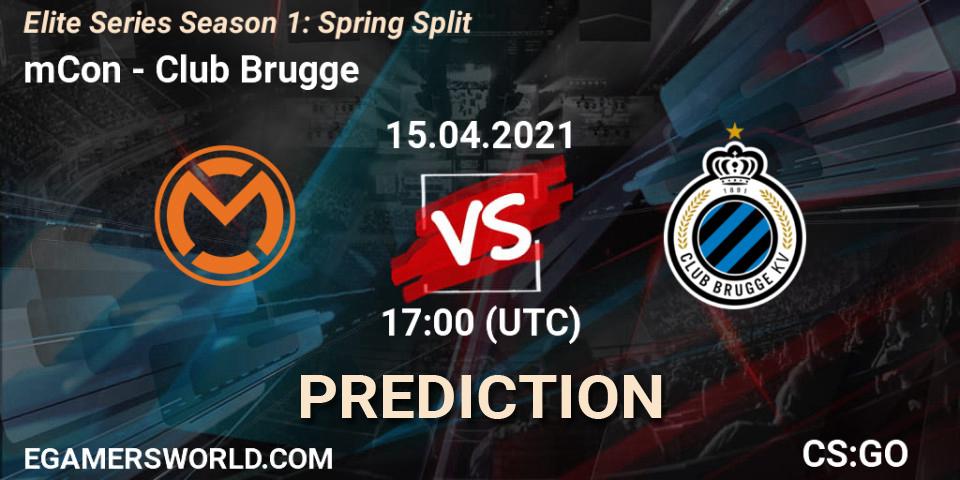 Prognoza mCon - Club Brugge. 15.04.2021 at 17:00, Counter-Strike (CS2), Elite Series Season 1: Spring Split