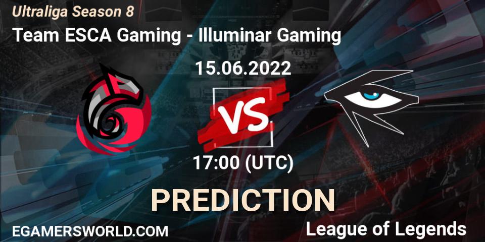 Prognoza Team ESCA Gaming - Illuminar Gaming. 15.06.2022 at 17:00, LoL, Ultraliga Season 8