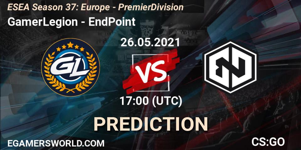 Prognoza GamerLegion - EndPoint. 04.06.2021 at 11:00, Counter-Strike (CS2), ESEA Season 37: Europe - Premier Division