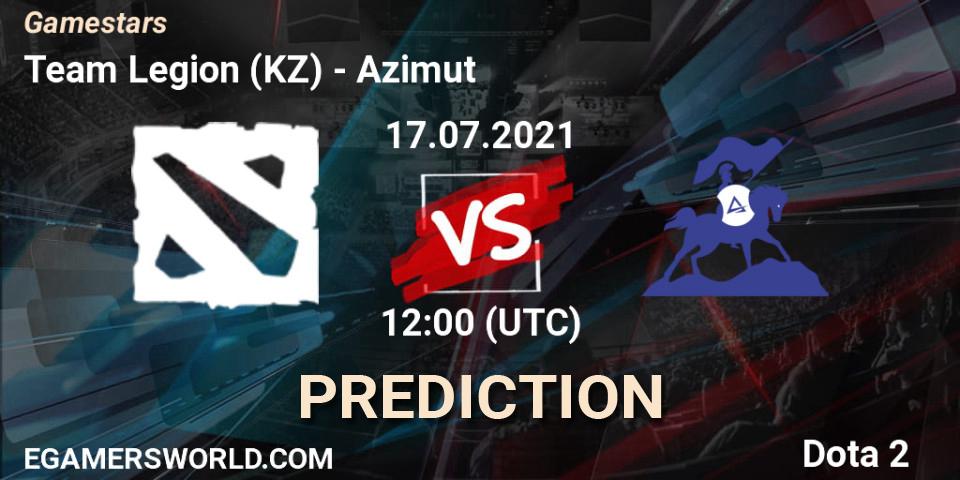Prognoza Team Legion (KZ) - Azimut. 17.07.2021 at 12:00, Dota 2, Gamestars