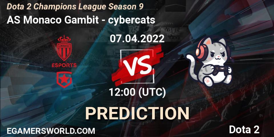 Prognoza AS Monaco Gambit - cybercats. 07.04.22, Dota 2, Dota 2 Champions League Season 9