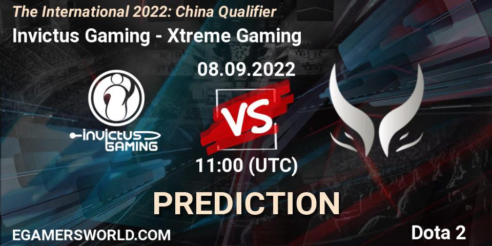 Prognoza Invictus Gaming - Xtreme Gaming. 08.09.22, Dota 2, The International 2022: China Qualifier