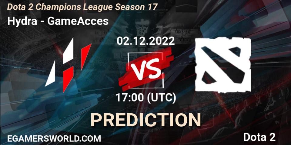 Prognoza Hydra - GameAcces. 02.12.22, Dota 2, Dota 2 Champions League Season 17