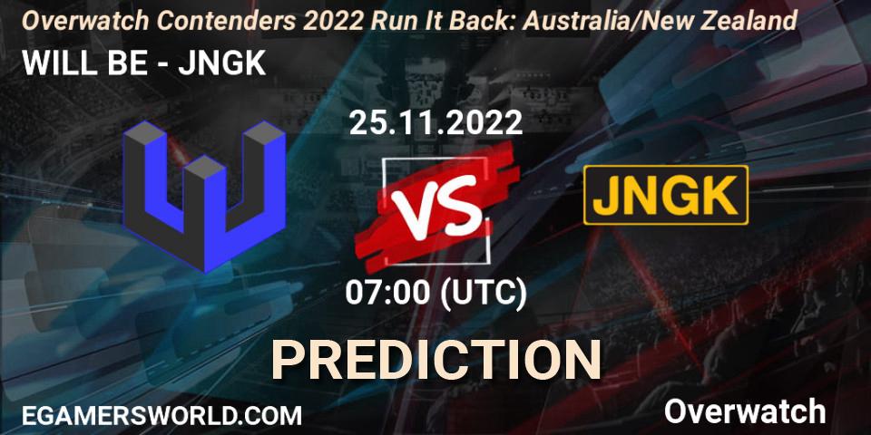 Prognoza WILL BE - JNGK. 25.11.2022 at 07:00, Overwatch, Overwatch Contenders 2022 - Australia/New Zealand - November