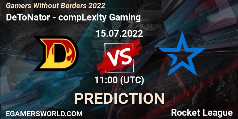 Prognoza DeToNator - compLexity Gaming. 15.07.2022 at 11:00, Rocket League, Gamers Without Borders 2022