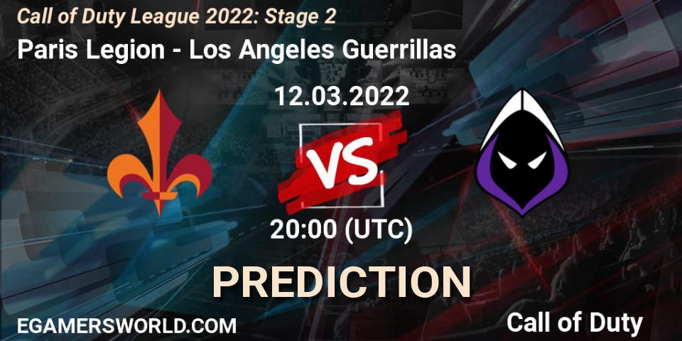 Prognoza Paris Legion - Los Angeles Guerrillas. 12.03.2022 at 20:00, Call of Duty, Call of Duty League 2022: Stage 2