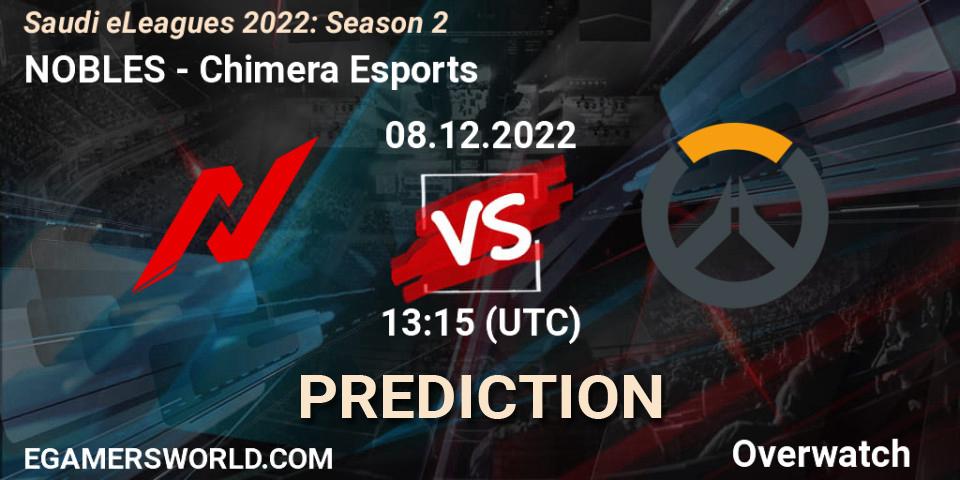 Prognoza NOBLES - Chimera Esports. 08.12.22, Overwatch, Saudi eLeagues 2022: Season 2