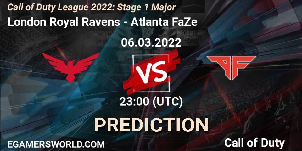 Prognoza London Royal Ravens - Atlanta FaZe. 06.03.2022 at 23:00, Call of Duty, Call of Duty League 2022: Stage 1 Major