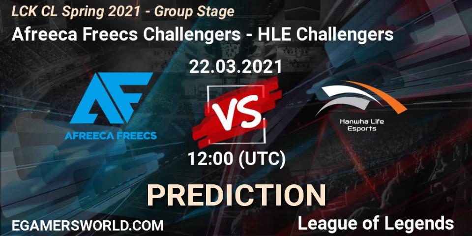 Prognoza Afreeca Freecs Challengers - HLE Challengers. 22.03.2021 at 12:00, LoL, LCK CL Spring 2021 - Group Stage