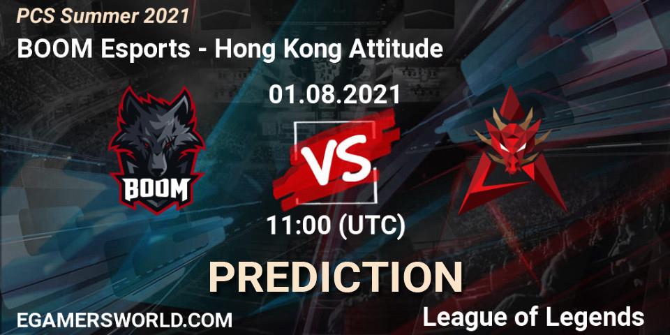 Prognoza BOOM Esports - Hong Kong Attitude. 01.08.21, LoL, PCS Summer 2021