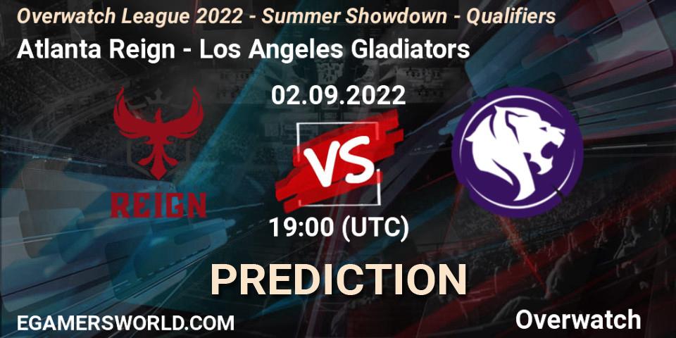 Prognoza Atlanta Reign - Los Angeles Gladiators. 02.09.2022 at 19:00, Overwatch, Overwatch League 2022 - Summer Showdown - Qualifiers