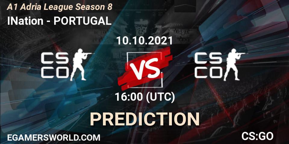 Prognoza INation - PORTUGAL. 10.10.2021 at 16:00, Counter-Strike (CS2), A1 Adria League Season 8