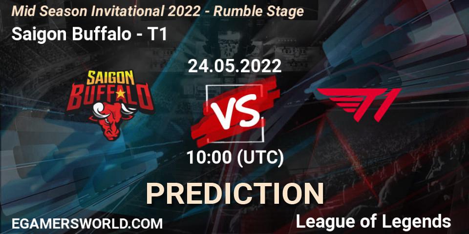 Prognoza Saigon Buffalo - T1. 24.05.2022 at 07:45, LoL, Mid Season Invitational 2022 - Rumble Stage
