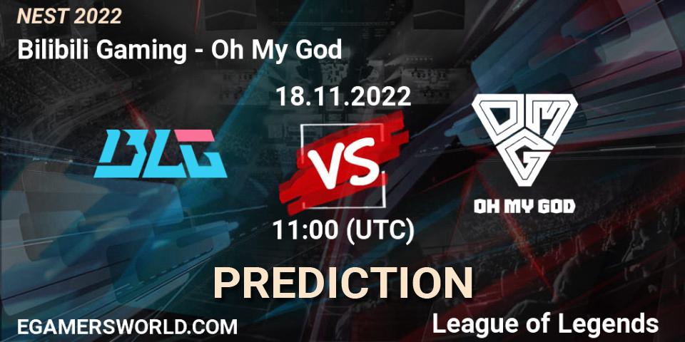 Prognoza Bilibili Gaming - Oh My God. 18.11.2022 at 12:30, LoL, NEST 2022