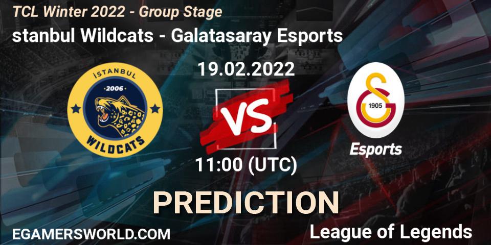 Prognoza İstanbul Wildcats - Galatasaray Esports. 19.02.2022 at 11:00, LoL, TCL Winter 2022 - Group Stage