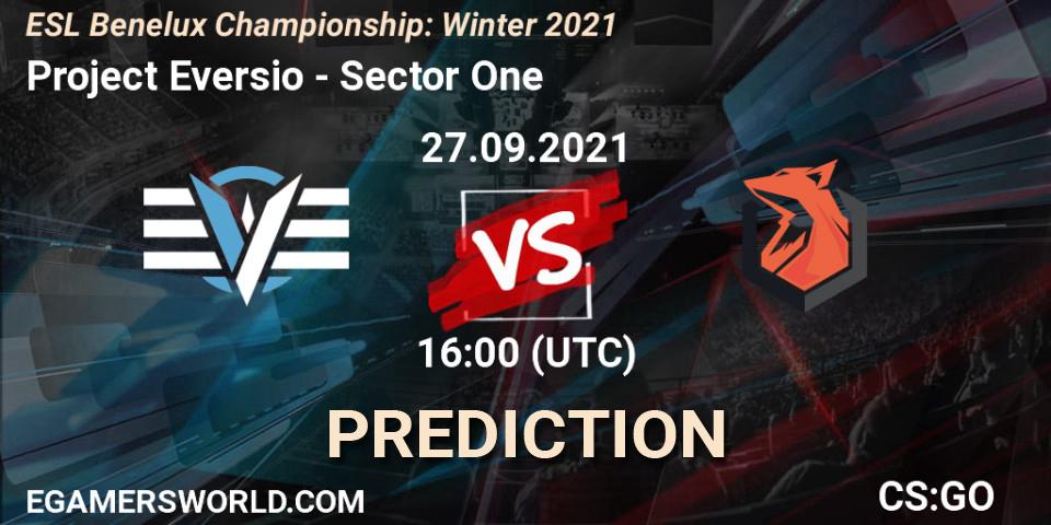 Prognoza Project Eversio - Sector One. 27.09.2021 at 16:00, Counter-Strike (CS2), ESL Benelux Championship: Winter 2021