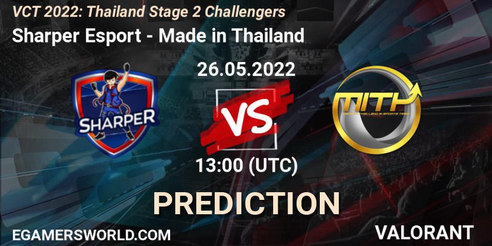 Prognoza Sharper Esport - Made in Thailand. 26.05.2022 at 13:00, VALORANT, VCT 2022: Thailand Stage 2 Challengers