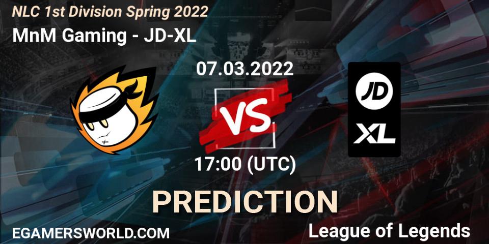Prognoza MnM Gaming - JD-XL. 07.03.2022 at 17:00, LoL, NLC 1st Division Spring 2022