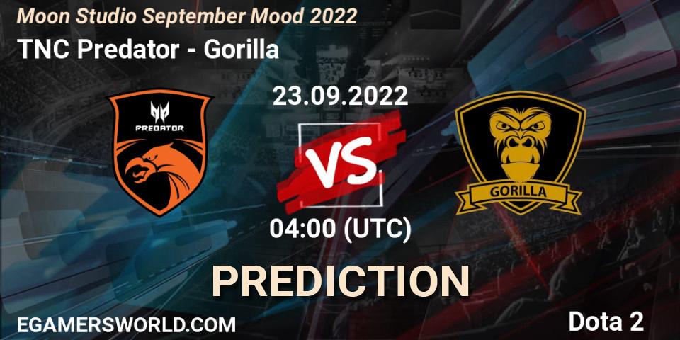 Prognoza TNC Predator - Gorilla. 23.09.2022 at 05:03, Dota 2, Moon Studio September Mood 2022