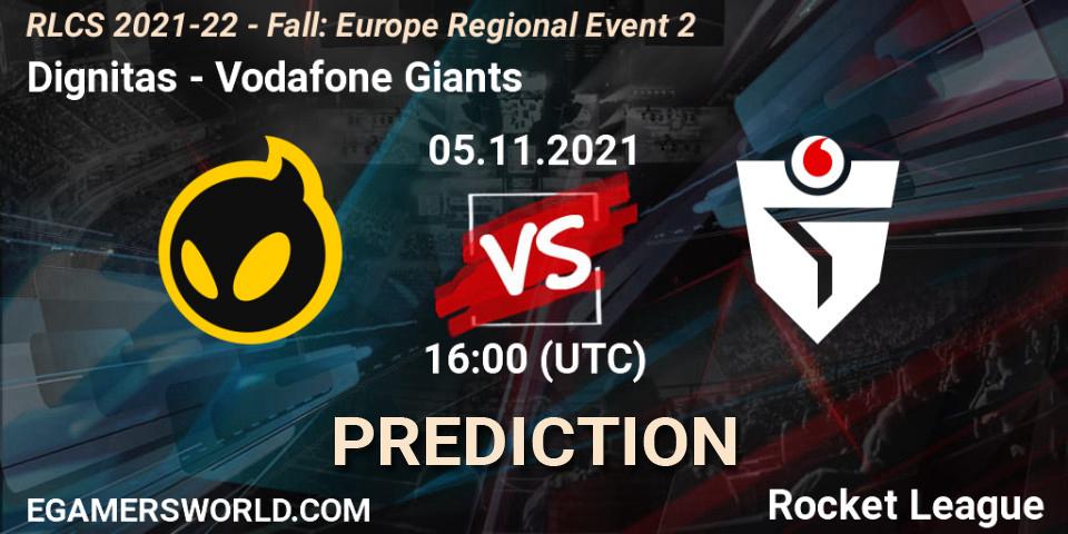 Prognoza Dignitas - Vodafone Giants. 05.11.2021 at 16:00, Rocket League, RLCS 2021-22 - Fall: Europe Regional Event 2