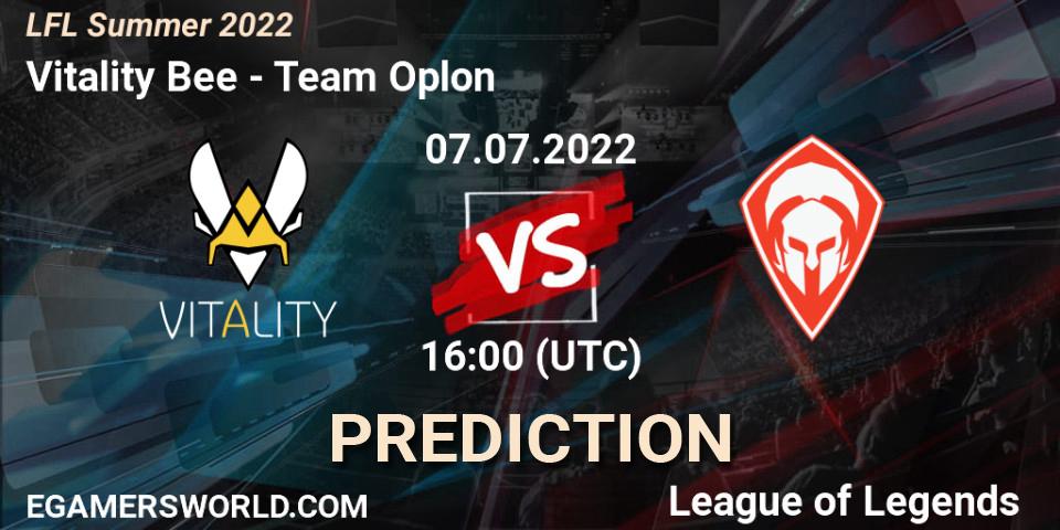 Prognoza Vitality Bee - Team Oplon. 07.07.2022 at 16:00, LoL, LFL Summer 2022