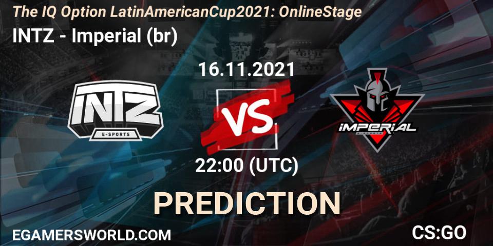 Prognoza INTZ - Imperial (br). 16.11.2021 at 22:00, Counter-Strike (CS2), The IQ Option Latin American Cup 2021: Online Stage