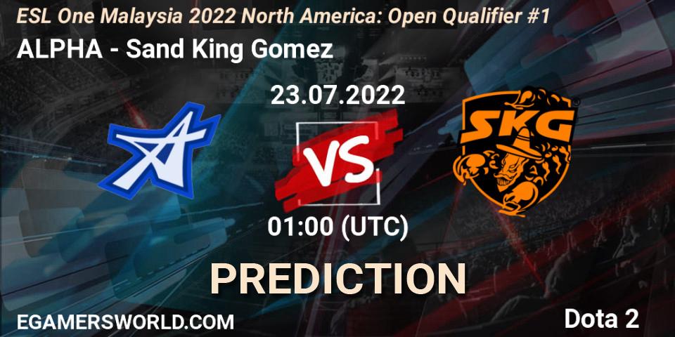 Prognoza ALPHA - Sand King Gomez. 23.07.2022 at 01:09, Dota 2, ESL One Malaysia 2022 North America: Open Qualifier #1