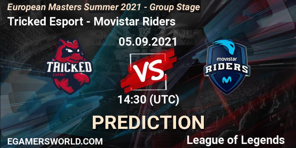 Prognoza Tricked Esport - Movistar Riders. 05.09.2021 at 14:30, LoL, European Masters Summer 2021 - Group Stage
