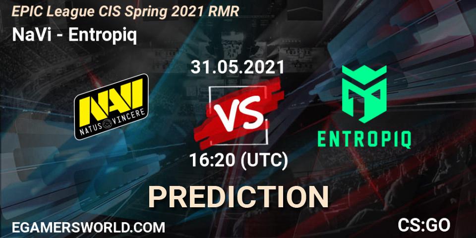 Prognoza NaVi - Entropiq. 01.06.2021 at 16:00, Counter-Strike (CS2), EPIC League CIS Spring 2021 RMR