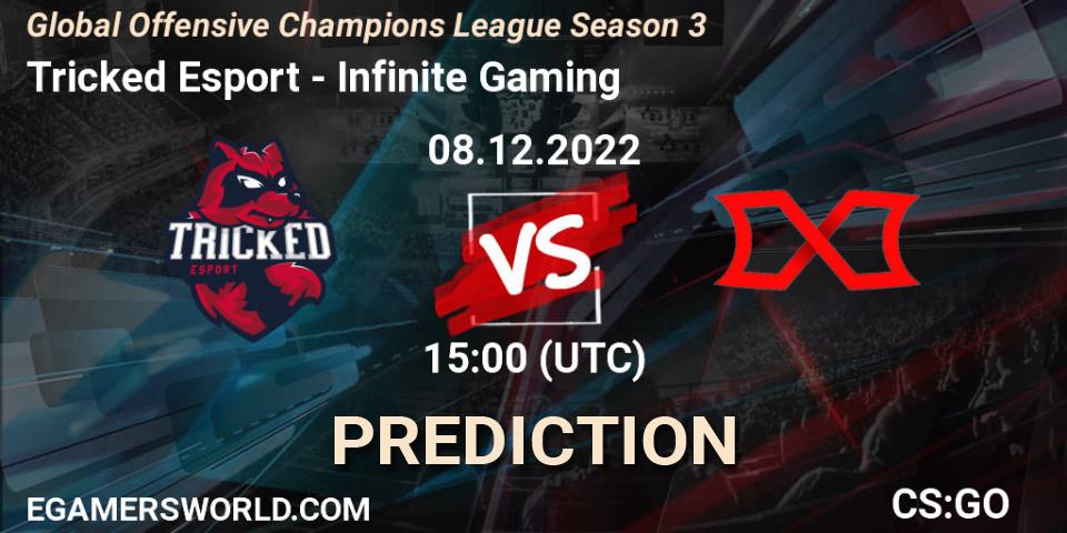 Prognoza Tricked Esport - Infinite Gaming. 08.12.22, CS2 (CS:GO), Global Offensive Champions League Season 3