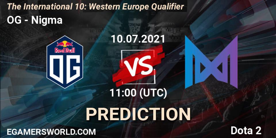 Prognoza OG - Nigma Galaxy. 10.07.2021 at 11:03, Dota 2, The International 10: Western Europe Qualifier