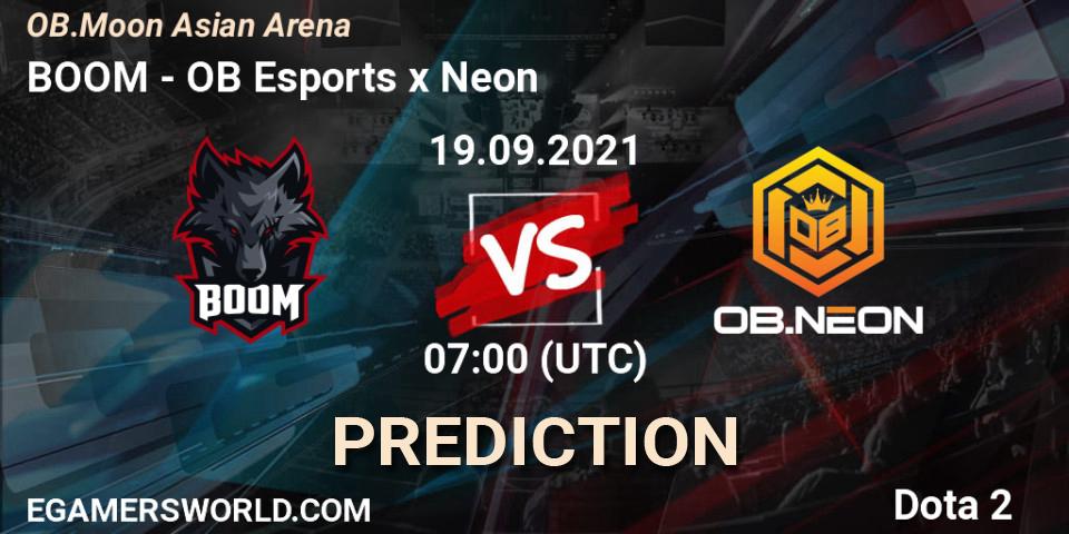 Prognoza BOOM - OB Esports x Neon. 19.09.2021 at 07:00, Dota 2, OB.Moon Asian Arena