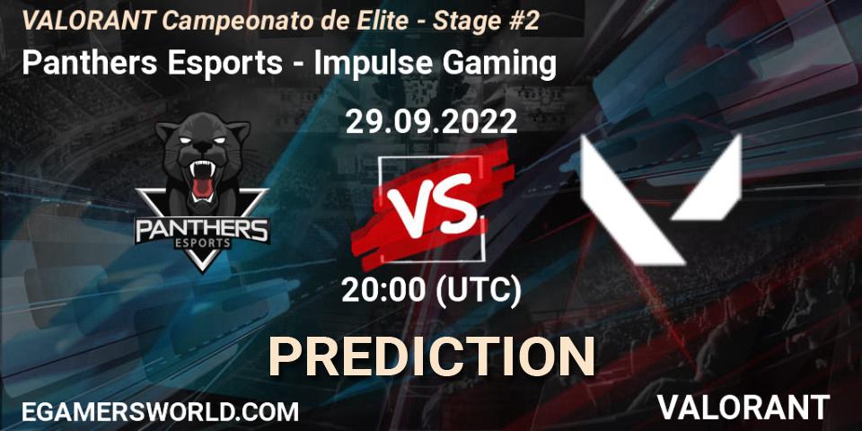 Prognoza Panthers Esports - Impulse Gaming. 29.09.2022 at 20:00, VALORANT, VALORANT Campeonato de Elite - Stage #2