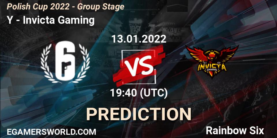 Prognoza YŚ - Invicta Gaming. 13.01.2022 at 19:40, Rainbow Six, Polish Cup 2022 - Group Stage
