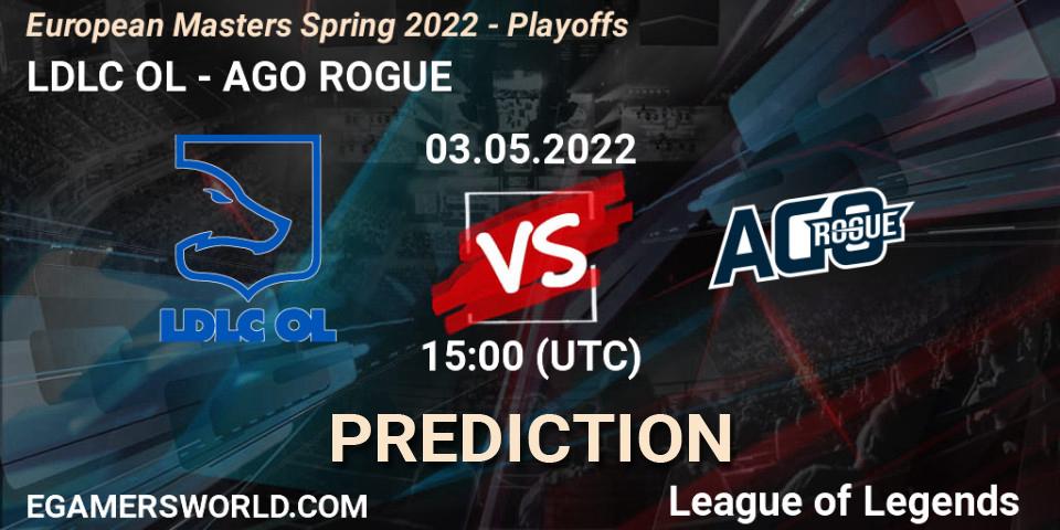 Prognoza LDLC OL - AGO ROGUE. 03.05.2022 at 15:00, LoL, European Masters Spring 2022 - Playoffs