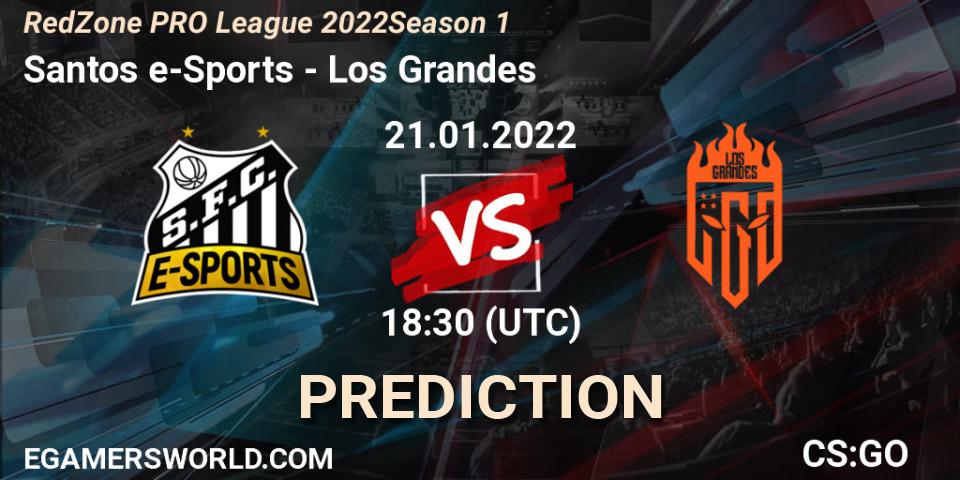 Prognoza Santos e-Sports - Los Grandes. 21.01.22, CS2 (CS:GO), RedZone PRO League 2022 Season 1