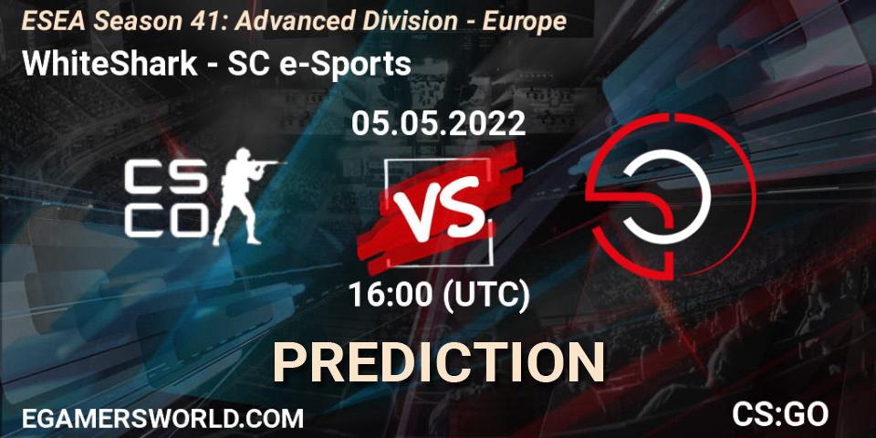 Prognoza WhiteShark - SC e-Sports. 05.05.2022 at 16:00, Counter-Strike (CS2), ESEA Season 41: Advanced Division - Europe