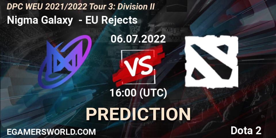Prognoza Nigma Galaxy - EU Rejects. 06.07.2022 at 16:36, Dota 2, DPC WEU 2021/2022 Tour 3: Division II