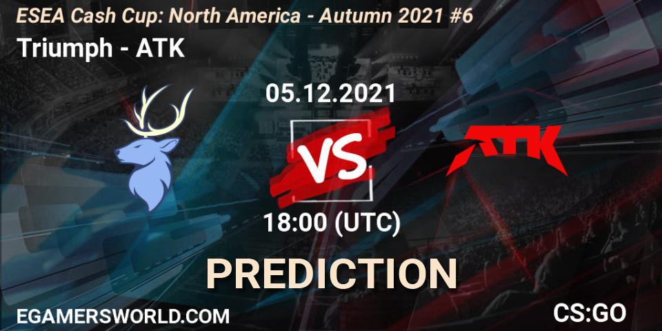 Prognoza Triumph - ATK. 05.12.21, CS2 (CS:GO), ESEA Cash Cup: North America - Autumn 2021 #6