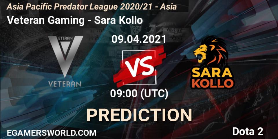 Prognoza Veteran Gaming - Sara Kollo. 09.04.2021 at 11:02, Dota 2, Asia Pacific Predator League 2020/21 - Asia