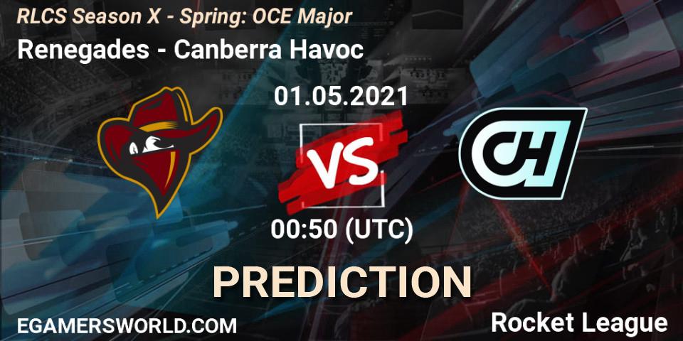 Prognoza Renegades - Canberra Havoc. 01.05.21, Rocket League, RLCS Season X - Spring: OCE Major