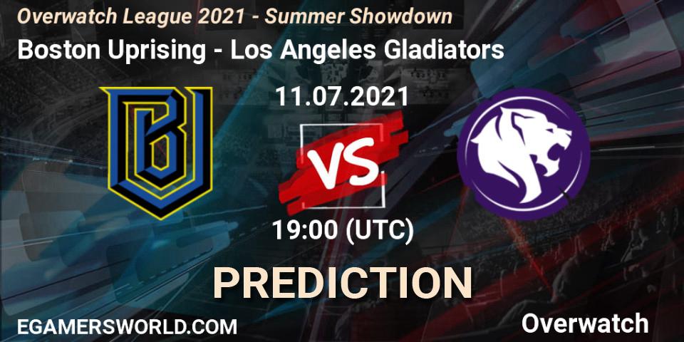 Prognoza Boston Uprising - Los Angeles Gladiators. 11.07.2021 at 20:45, Overwatch, Overwatch League 2021 - Summer Showdown