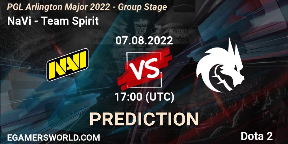 Prognoza NaVi - Team Spirit. 07.08.22, Dota 2, PGL Arlington Major 2022 - Group Stage