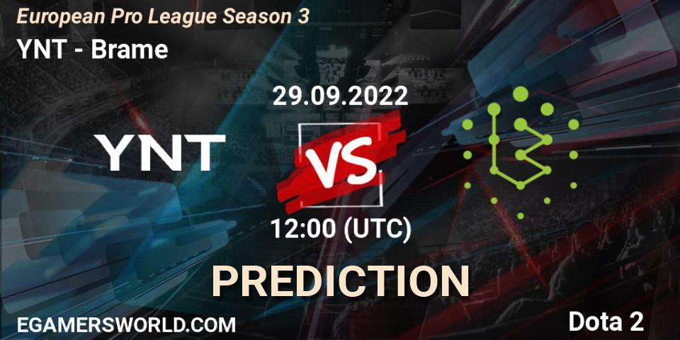Prognoza YNT - Monaspa. 29.09.22, Dota 2, European Pro League Season 3 