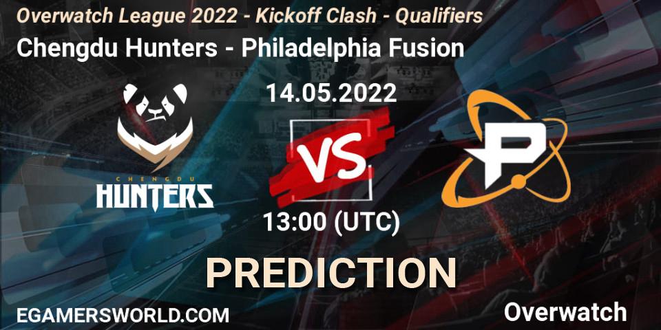 Prognoza Chengdu Hunters - Philadelphia Fusion. 27.05.22, Overwatch, Overwatch League 2022 - Kickoff Clash - Qualifiers